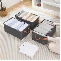 GENERICO - Pack 3 Cestas Organizadora Almacenamiento de Ropa de Gran Capacidad