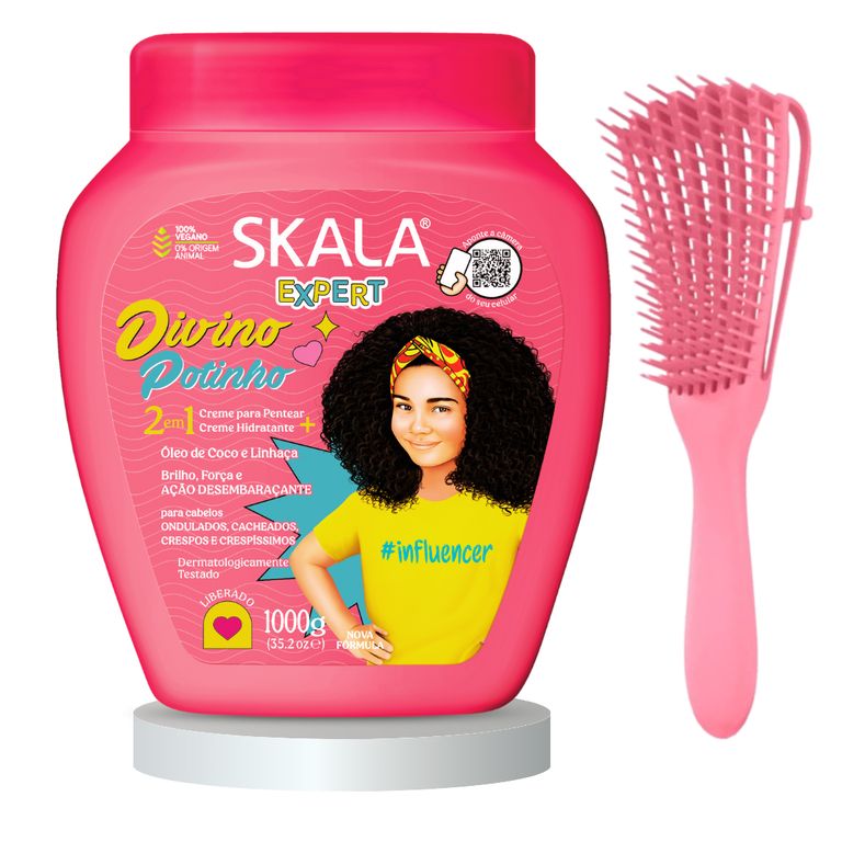 Crema de Peinar para Niñas Crespas - Divino Potinho