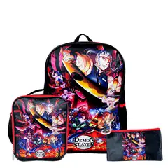 SCOOL - SET MOCHILA DEMON SLAYER OFICIO ESPALDA LONCHERA CARTUCHERA OFERTA