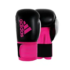 ADIDAS - GUANTES BOXEO HYBRID 100 DYNAMIC FIT BLACK/PINK 14OZ