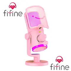 FIFINE - Micrófono AM6 PINK