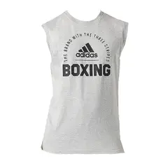 ADIDAS - CAMISETA BOXEO S/MANGA COMMUNITY 21 GREY/BLACK L