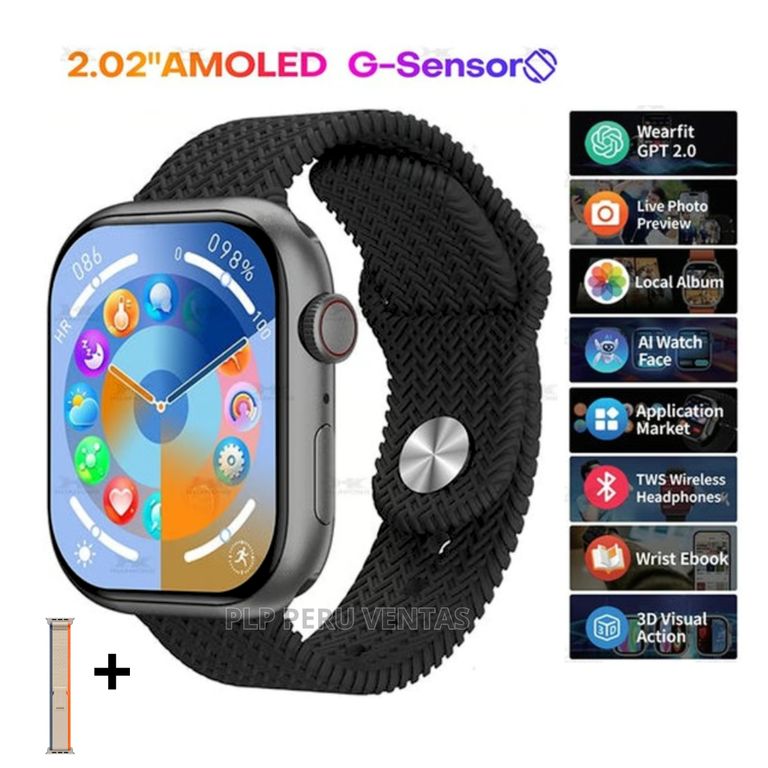 Smartwatch HK10 Pro+ Serie 10 2GB Amoled ChatGPT Black