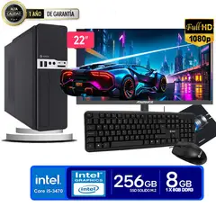 INTEL - Computadora Pc Core i5 3470 Monitor 22 fhd' RAM 8GB SSD 256GB