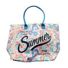 KAST PE - Maxi Bolso de Playa Summer - Pastel