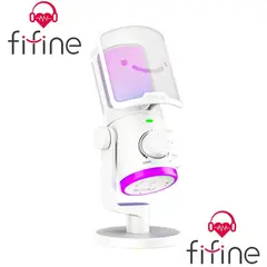 FIFINE - Micrófono AM6 WHITE