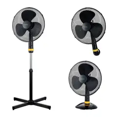 IMACO - Ventilador 3 en 1 16" Pedestal Mesa Pared FSM1650 Negro