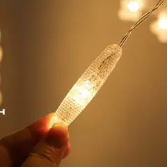 HYGGE - Cortina de Luz Led Copo de Nieve Guirnalda de Decoración