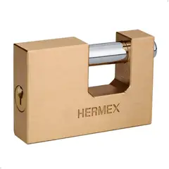 HERMEX - Candado Antipalanca 80 mm cuerpo de hierro,