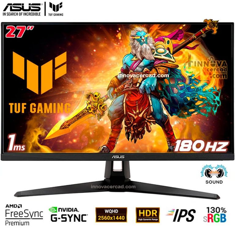 Monitor TUF Gaming VG27AQ3A 27 WQHD IPS 180HZ 1MS HDR10.