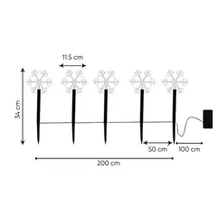 HYGGE - Luces Copo de Nieve Impermeable para Jardín Decoración Navidad