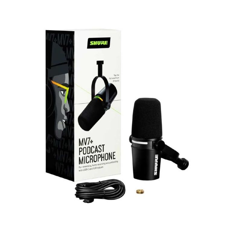 MV7+ K Black Micrófono para Podcast + Garantía