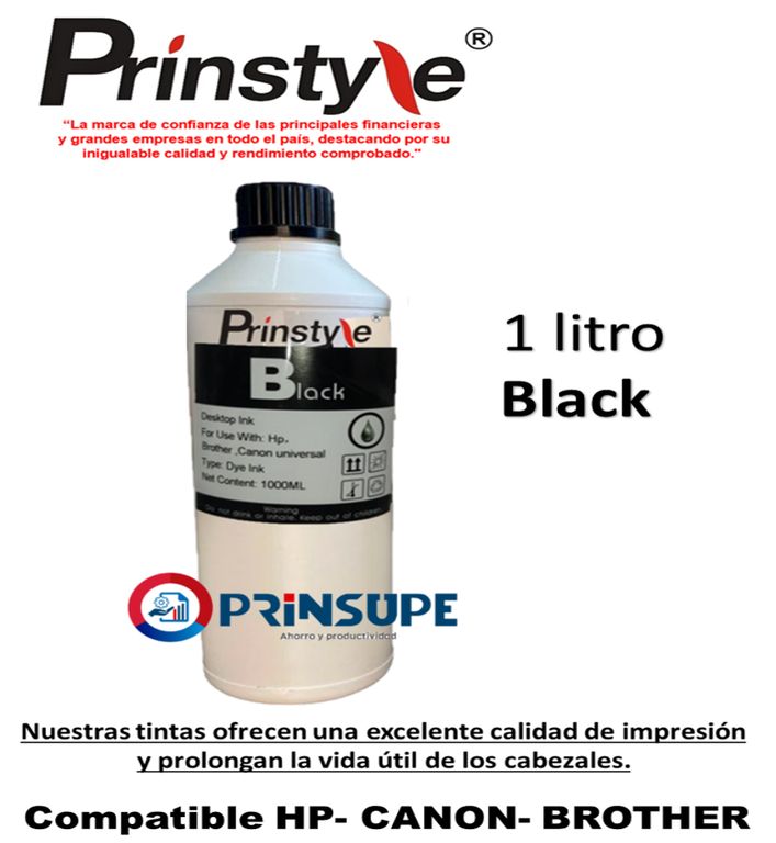 TINTA 1 LITRO UV BLACK COMPATIBLE HP CANON BROTHER