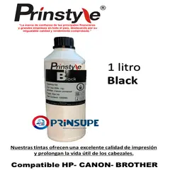 PRINSTYLE - TINTA 1 LITRO UV BLACK COMPATIBLE HP CANON BROTHER