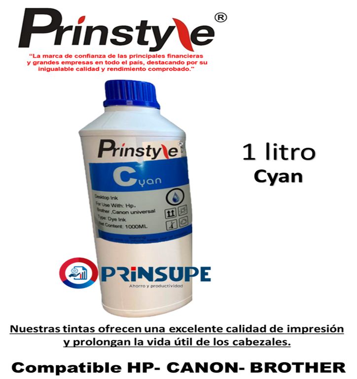 TINTA 1 LITRO UV CYAN COMPATIBLE HP CANON BROTHER