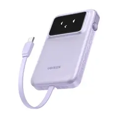 UGREEN - Power Bank 10000mAh USB-C Integrado 30W QC Morado PB511 35604B