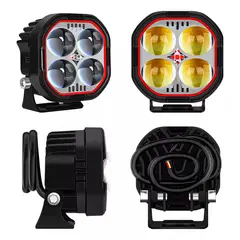 GENERICO - Faros De Auxiliares Luz Led 5 Funciones 80w X2