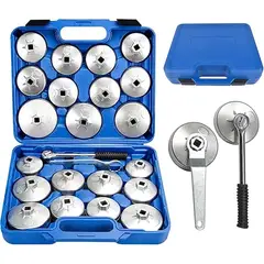 GENERICO - Juego de Llaves de Extractor de Filtro de Aceite 23 Piezas