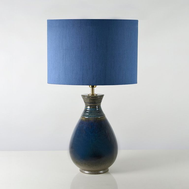 Lámpara de mesa Glasgow Pantalla Azul