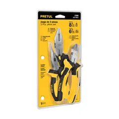 PRETUL - Juego de 3 pinzas 3 mango Comfort Grip,