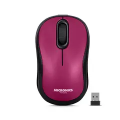 MICRONICS - Mouse Inalámbrico MIC M700-3M Magenta Red
