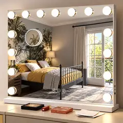 GENERICO - Espejo de Maquillaje con Luces LED iluminado Táctiles 58 x 46cm BLANCO