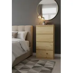 GENERICO - COMODA CAJONERA PINO DE 60CM COLOR NATURAL
