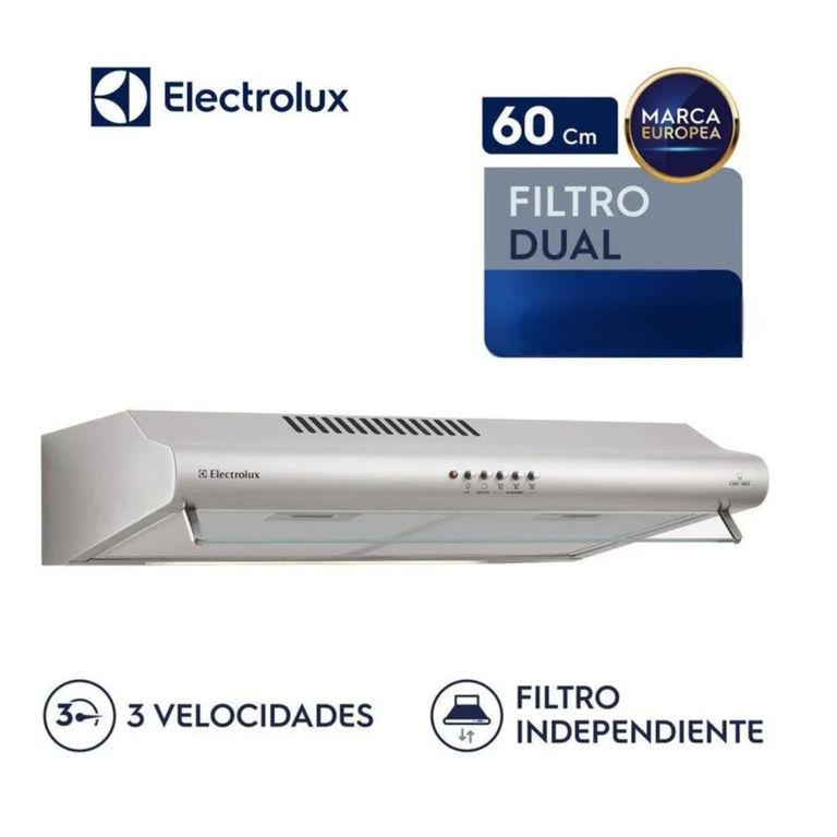 Campana Extractora Empotrable Tradicional 60cm Acero Inox