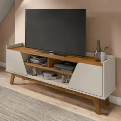 GENERICO - Mueble de TV 55 Sakaki Blanco y Marrón R&R MUEBLES