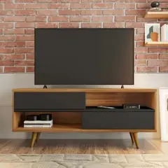 GENERICO - Mueble de TV 55 Komine Marrón y Negro R&R MUEBLES