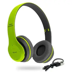 GENERICO - AUDIFONOS BLUETOOTH P47 COLOR VERDE