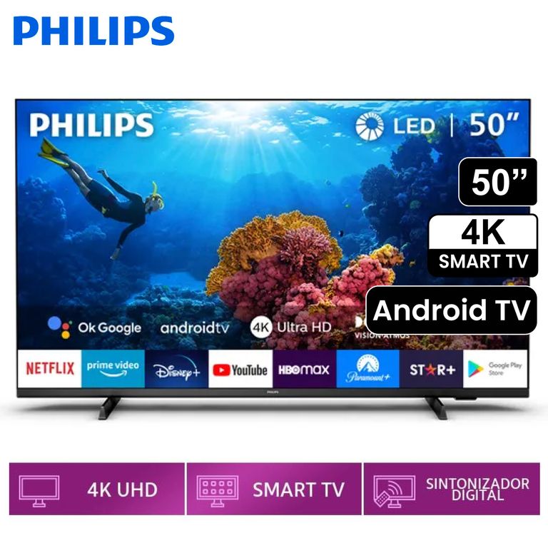 Televisor LED 4K UHD Smart 50 Pulg 50PUD7406