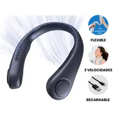 GENERICO - Ventilador de Cuello Portátil Recargable - Azul