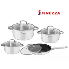 FINEZZA - Juego de ollas de acero - 8 Pzs. (FZ-972AE-IN)