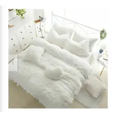 GENERICO - CUBRECAMA de PELUCHE PLAZA y MEDIA BLANCO