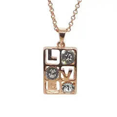 LUCYANA JOYAS Y ACCESORIOS - Collar para mujer, Love, Amor, bañado oro rosa de 18k - JOYAS LUCYANA