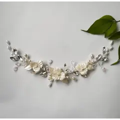 GENERICO - TOCADO TIARA ACCESORIO PARA NOVIA