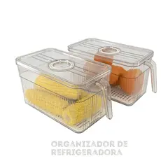 GENERICO - Organizadores de Refrigerador con Tapa Almacenamiento