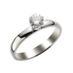 GENERICO - Anillo solitario piedra en Medio Mujer compromiso san valentin