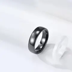 GENERICO - Anillo Titanio Medio Caña Unisex Parejas san valentin