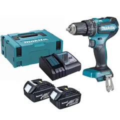 MAKITA - Taladro Percutor 1/2 18V BL + 2 Bat 3Ah DHP485F002