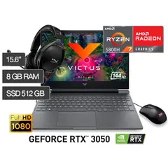 HP - Laptop Gamer Victus 15-FB0126LA Ryzen 7 8GB 512GB RTX3050 Windows 11