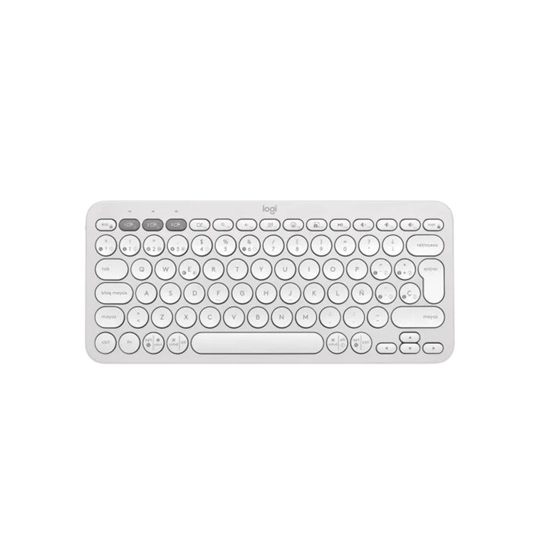 Teclado Bluetooth Multidispositivo Pebble Keys 2 K380s Blanco