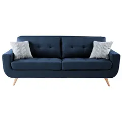 GENERICO - Sofá 3 Cuerpos Berlin - Azul Oscuro