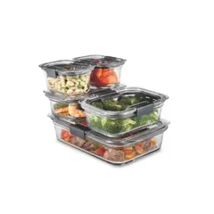 RUBBERMAID - Set de 5 herméticos de vidrio Brilliance 2118303