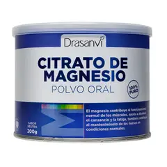 DRASANVI - Citrato de Magnesio Polvo Sabor Neutro 796 Mg x 200 gr