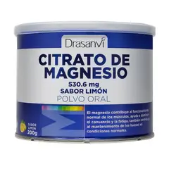 DRASANVI - Citrato de Magnesio Polvo Sabor Limón 530.60 Mg x 200 gr
