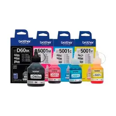 BROTHER - KIT de 4 Tintas Btd60bk / Bt5001c / Bt5001m / Bt5001y