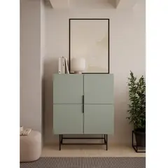 TU MESITA - Aparador Moderno Rouss 4 puertas color Agave