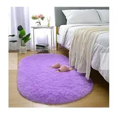 GENERICO - Alfombra ovalada felpa1,50 x 50 cm color lila